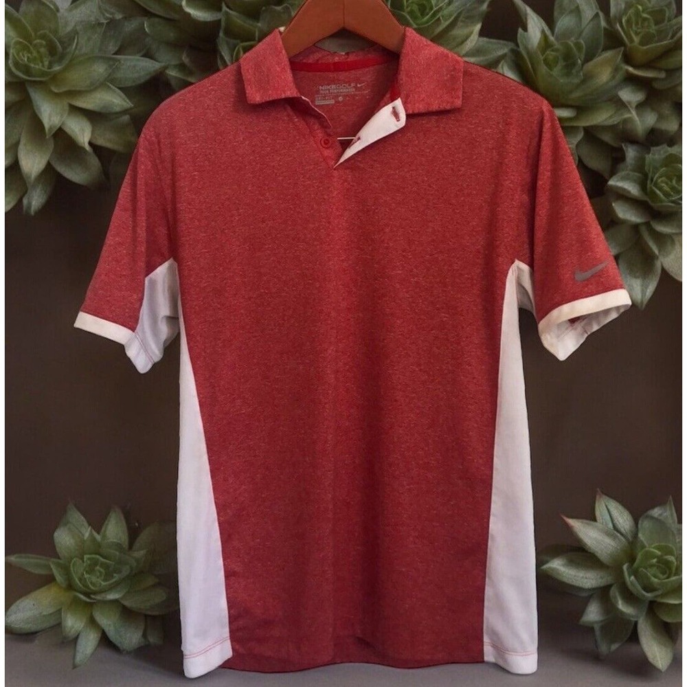 Nike Golf Tour Performance red And white‎ polo shirt Men’s Size M
